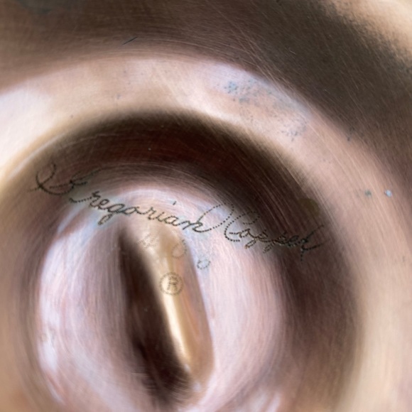 VTG Gregorian Copper Candelabra- Mid Century, 1950’s! 3 Arms Hanging Snuffer! - Picture 9 of 14